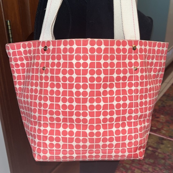 Kate Spade   Pink Noel  Shoulder bag  small tote  Geometric pattern canvas  VGUC - Picture 10 of 17